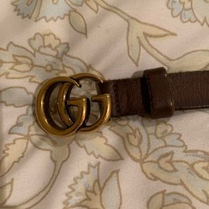 Brown Leather Gucci Belt
